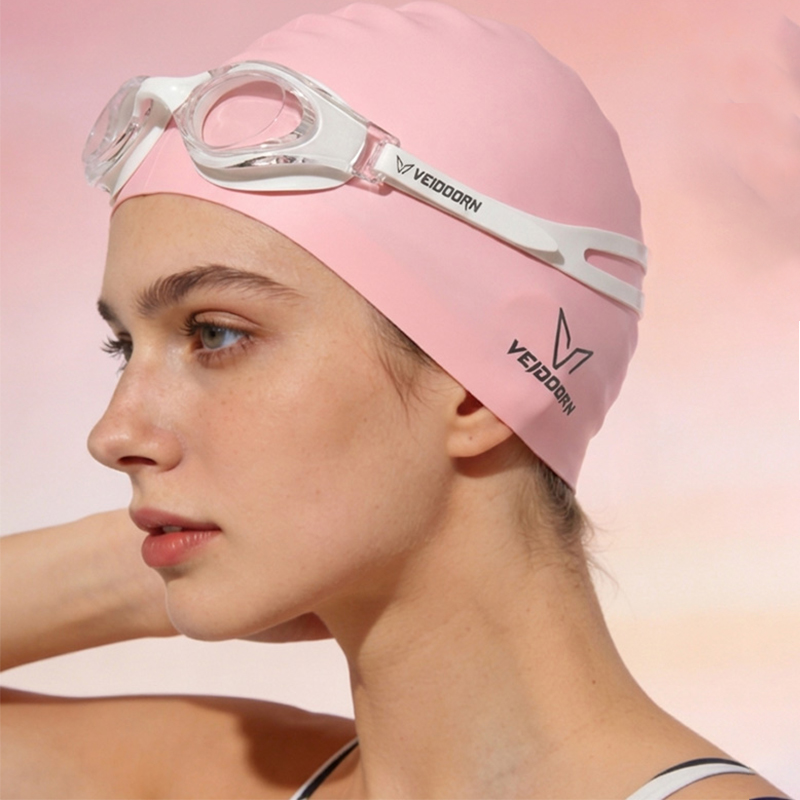 防水シリコンスイムキャッププロフェッショナル大人用ロングヘア - Swim Hat Silicone のレビューと価格