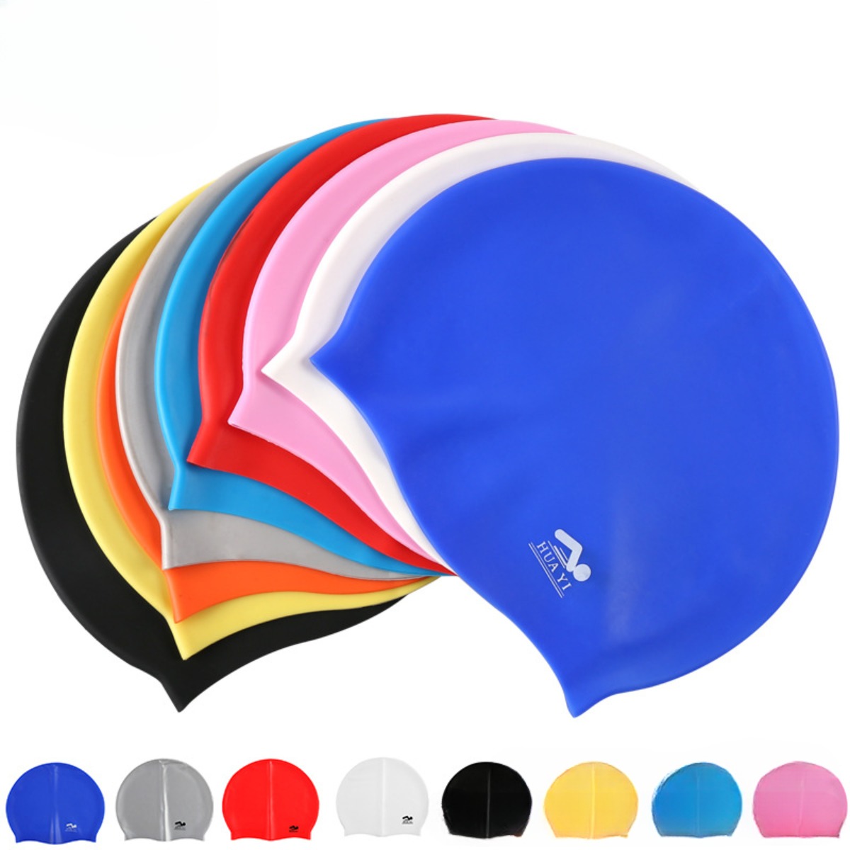 シリコーン弾性水泳キャップ防水水泳帽子男性女性大人ロングヘア - Swim Hat Silicone のレビューと価格